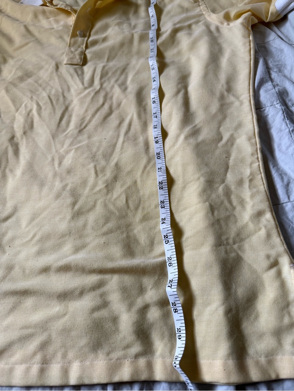 Vintage Yellow Polo Shirt with White Collar - Picture 5 of 6